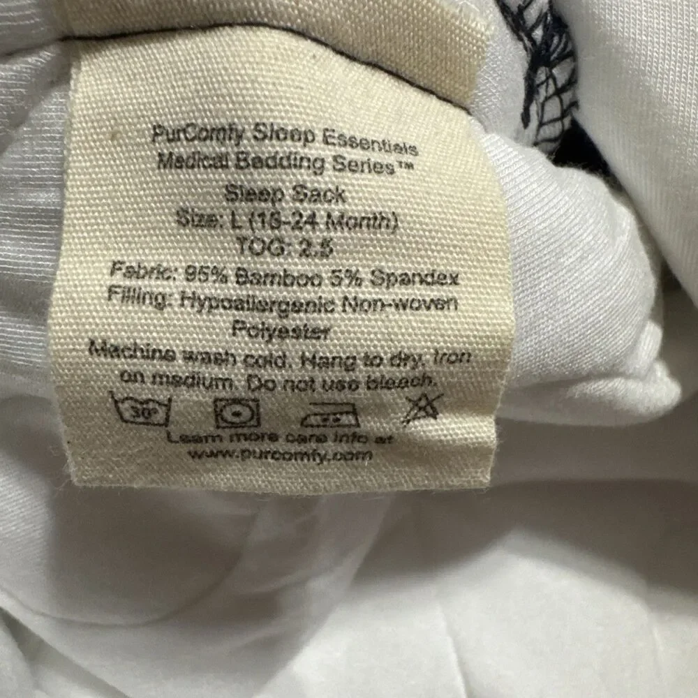 PurComfy Supersoft Bamboo Viscose Sleep Sack, 2.5 TOG  15-24 Mths. Navy NWT